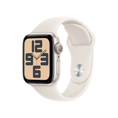 Product Smartwatch Apple Watch Se Series 10 40Mm Gps Starlight Aluminium With Sport Band S/M Mxef3Ql/A base image