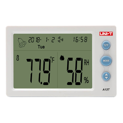 Product Θερμόμετρο & Υγρασιόμετρο Uni-T A13T, λειτουργία ρολόι & ξυπνητήρι base image