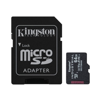 Product Κάρτα Μνήμης microSDXC 64GB Kingston Industrial - UHS-I base image