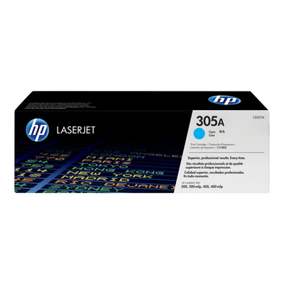 Product Toner HP 305A - Cyan - Original - LaserJet (CE411A) base image