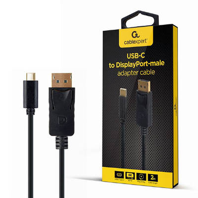 Product Καλώδιo USB-C Cablexpert to DisplayPort-MALE 4K 60HZ 2M Black base image