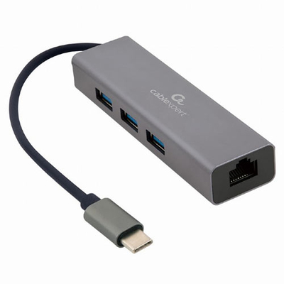 Product USB Hub Gembird Type-C GIGABIT NETWORK With 3-PORT USB3.1 base image
