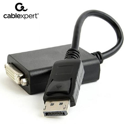 Product Αντάπτορας DisplayPort Cablexpert V1.2 to DUAL-LINK DVI With Cable Black base image