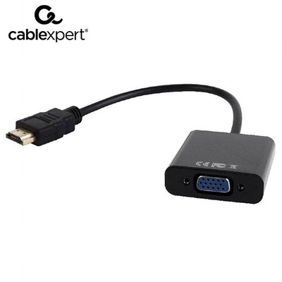 Product Αντάπτορας HDMI Cablexpert to VGA and Audio Single PORTBlack base image