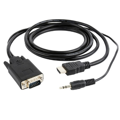 Product Αντάπτορας HDMI Cablexpert to VGA and Single PORT 3M Black base image