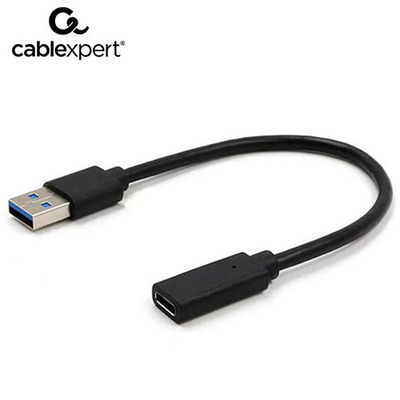 Product Αντάπτορας USB Cablexpert USB3.1 AM to Type-C Female 10CM Black base image