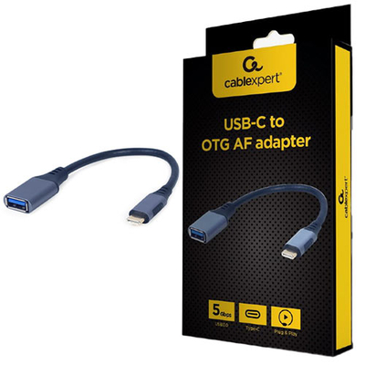 Product Αντάπτορας USB Cablexpert USB-C to OTG AF SPACE GREY base image