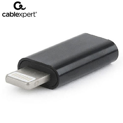 Product Αντάπτορας USB Cablexpert Type-C (CF/8PIN M) Black base image