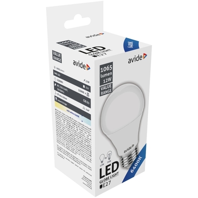 Product Λάμπα LED Avide Κοινή 12W E27 Ψυχρό 6400K Value base image