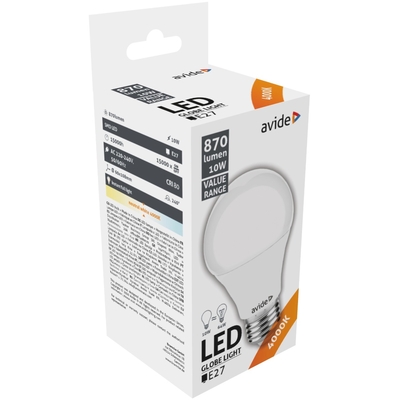 Product Λάμπα LED Avide Κοινή 10W E27 Λευκό 4000K Value base image
