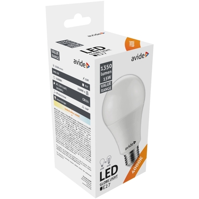 Product Λάμπα LED Avide Κοινή 15W E27 Λευκό 4000K Value base image