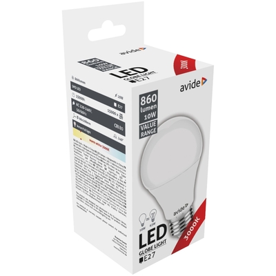 Product Λάμπα LED Avide Κοινή 10W E27 Θερμό 3000K Value base image