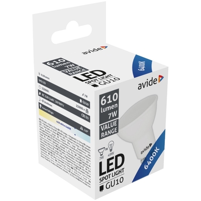Product Λάμπα LED Avide Σπότ GU10 7W Ψυχρό 6400K Value base image