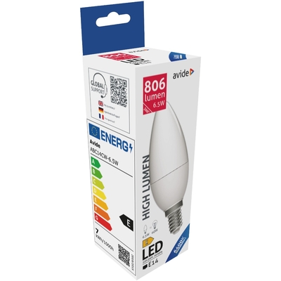 Product Λάμπα LED Avide Κερί 6.5W E14 Ψυχρό 6400K Υψηλής Φωτεινότητας base image