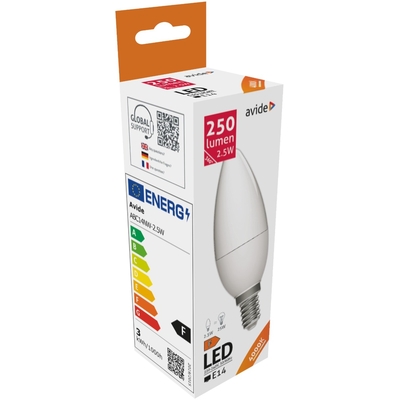 Product Λάμπα LED Avide Κερί 2.5W E14 Λευκό 4000K Υψηλής Φωτεινότητας base image
