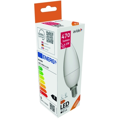 Product Λάμπα LED Avide Κερί 4.5W E14 Λευκό 4000K Υψηλής Φωτεινότητας base image