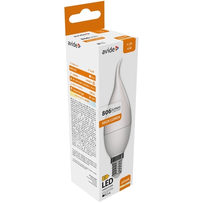 Product Λάμπα LED Avide Κερί Φλόγα 6.5W E14 Λευκό 4000K base image