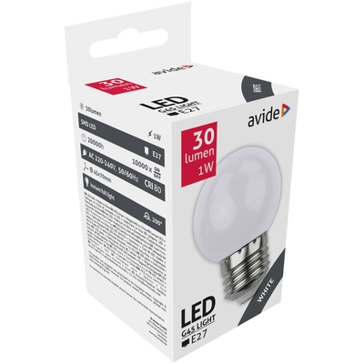 Product Διακοσμητική Λάμπα Avide LED G45 1W E27 ʼσπρο base image