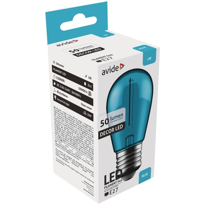 Product Διακοσμητική Λάμπα LED Avide 1W E27 Μπλέ base image