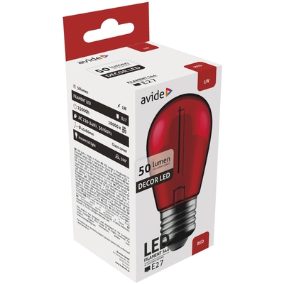 Product Διακοσμητική Λάμπα LED Avide 1W E27 Κόκκινο base image