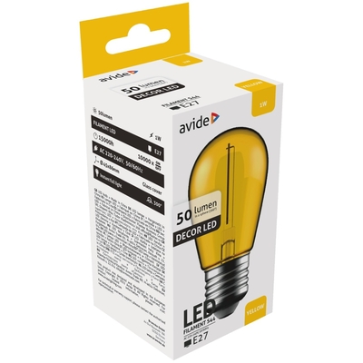Product Διακοσμητική Λάμπα LED Avide 1W E27 Κίτρινο base image