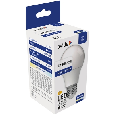Product Λάμπα LED Avide Κοινή A60 11W E27 Ψυχρό 6400K base image