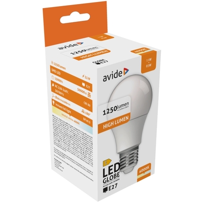 Product Λάμπα LED Avide Κοινή A60 11W E27 Λευκό 4000K base image