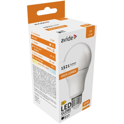 Product Λάμπα LED Avide Κοινή A60 13W E27 Λευκό 4000K base image