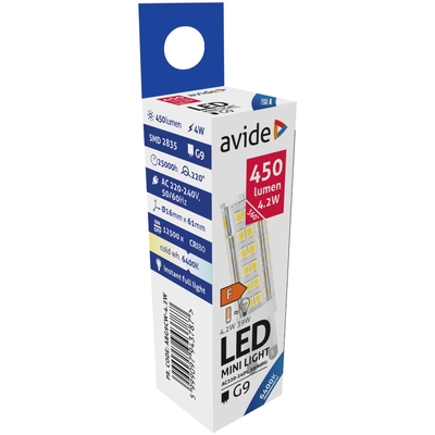 Product Λάμπα LED Avide G9 4.2W 220° Ψυχρό 6400K base image