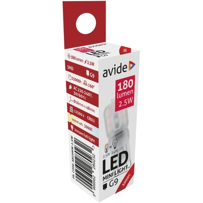 Product Λάμπες LED Avide G9 2.5W 160° Θερμό 3000K base image