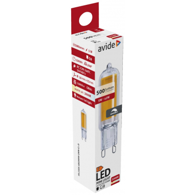 Product Λάμπα LED Avide 5W G9 COB WW 3000K Dimmable base image