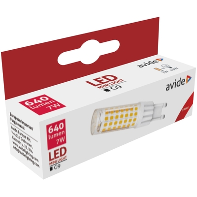 Product Λάμπα LED Avide 7W G9 220° Θερμό 3000K flat base image
