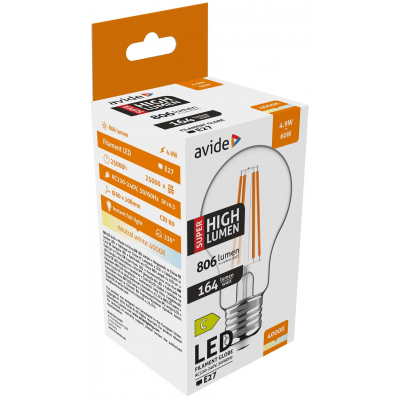 Product Λάμπα LED Avide Σφαίρα 4.9W E27 A60 NW 4000K Super High Lumen base image