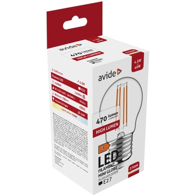 Product Λάμπα LED Avide Mini Globe 4.5W E27 WW 2700K base image