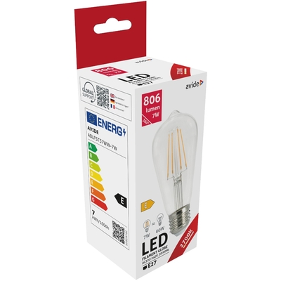 Product Λάμπα LED Avide ST57 7W E27 360° Θερμό 2700K base image