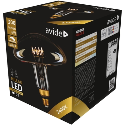 Product Λάμπα LED Avide Jumbo Millau 6W E27 2400K Dimmable 200x210mm base image
