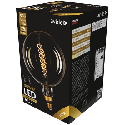 Product Λάμπα LED Avide Jumbo Nowra 8W E27 2400K Dimmable 200x300mm base image