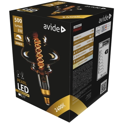 Product Λάμπα LED Avide Jumbo Pearl 8W E27 2400K Dimmable 160x210mm base image
