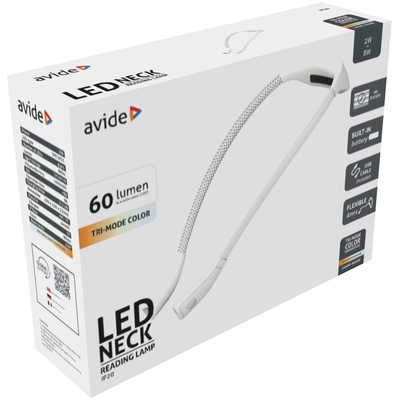 Product Φακός Avide LED Φωτισμού Λαιμού για Διάβασμα Βιβλίου 2W base image