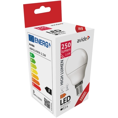 Product Λάμπα LED Avide Σφαιρική G45 2.5W E14 Θερμό 3000K Υψηλής Φωτεινότητας base image