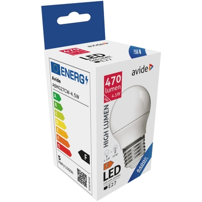 Product Λάμπα LED Avide Σφαιρική G45 4.5W E27 Ψυχρό 6400K base image