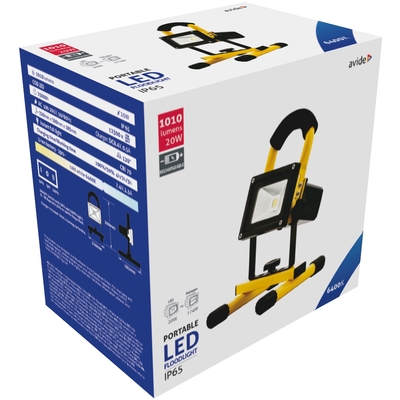 Product Προβολέας Εργασίας LED Avide Επαναφορτιζόμενος 20W Ψυχρό 6400K base image