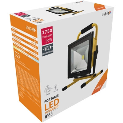 Product Προβολέας LED Avide Επαναφορτιζόμενος 50W Λευκό 4000K base image