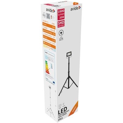 Product Προβολέας Εργασίας LED Avide Slim SMD 20W White 4000K 1 Head with Tripod base image