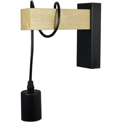 Product Κρεμαστό Φωτιστικό Avide Τοίχου Madeline 1xE27 Socket Ξύλου/Μαύρο base image