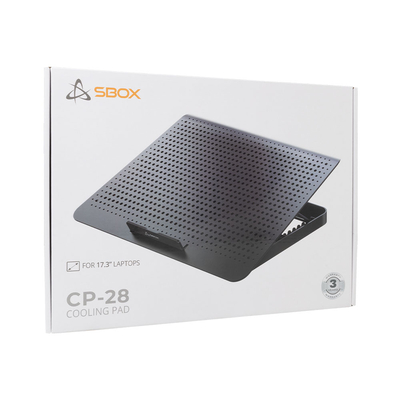 Product Βάση Laptop Sbox 2xusb Ports For 17.3' Laptop Cp-28 Black  base image
