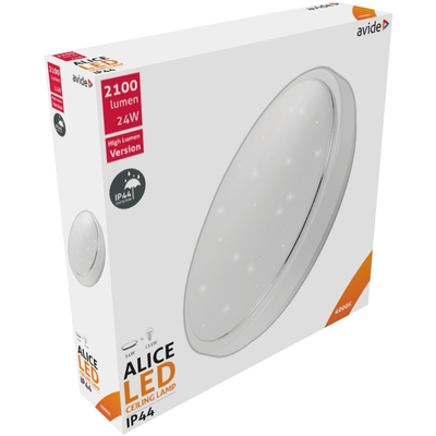 Product Φωτιστικό Οροφής Avide LED Oyster IP44 Alice 24W 380*110mm NW 4000K base image