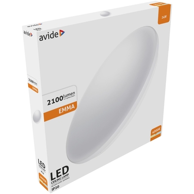 Product Πλαφονιέρα Οροφής Avide LED Μοντέρνα Emma 24W 375*50mm NW 4000K base image