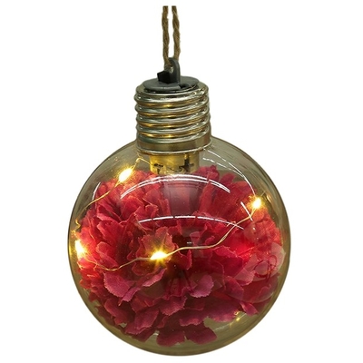 Product Χριστουγεννιάτικη Μπάλα Artezan Λουλούδι Mini LED 8cm Βαθύ Κόκκινο 1τμχ/κουτί με Μπαταρία (Lr44/V13) base image