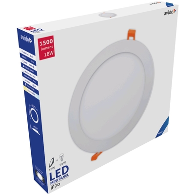 Product Φωτιστικό Οροφής Avide LED Χωνευτό Στρογγυλό Αλουμίνιο 18W Ψυχρό 6400K base image